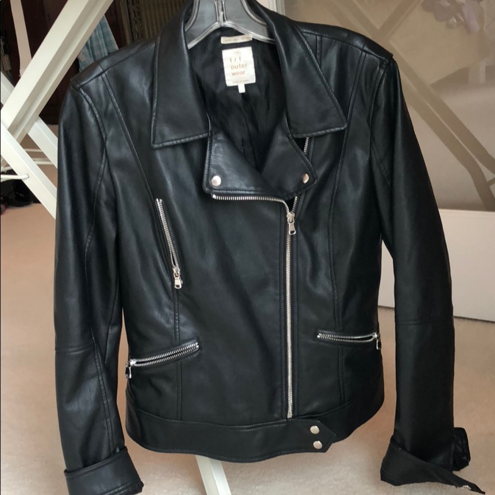 Black leather jacket